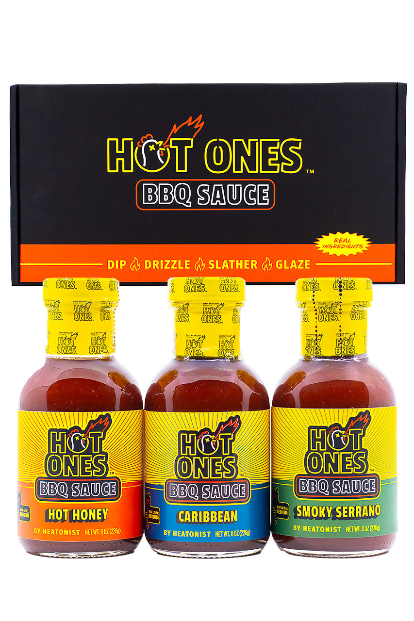 Hot Ones BBQ Trio Pack (Hot Honey / Caribbean / Smoked Serrano) M5