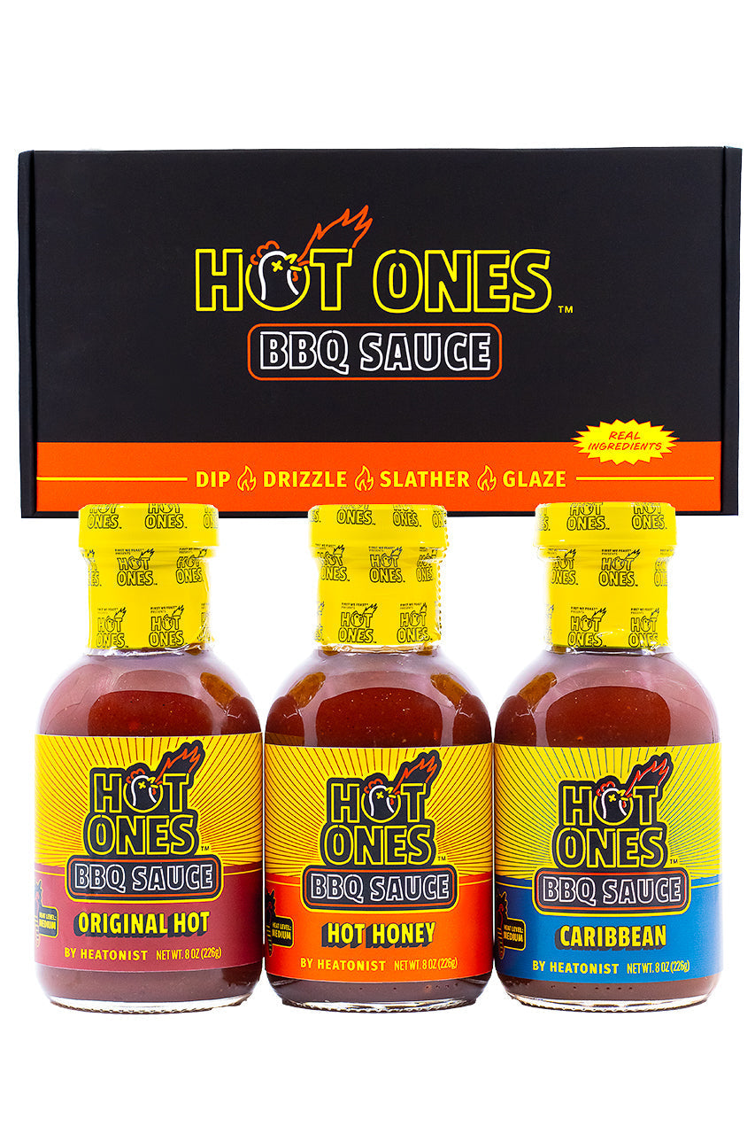 Hot Ones BBQ Trio Pack (Original / Hot Honey / Caribbean) D2